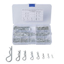 125x R Pin Mechanical Hitch Hair Tractor Clip Assortment Kit Case Set Cotter