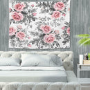 Polyester Tapestry Warm Flowers Wall Hanging Carpet Beach Picnic Mat Decor