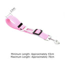 Adjustable Dogs Car Seat Belt Harness Pets Safe Seat Traction Rope (Pink)
