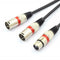 New XLR Female To Dual 2 Male Plug Splitter Cord Audio Expansion Cable Line