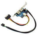 Dual Port Sata To 5V 12V Power Over Esata USB Port Adapter Convert Expansio