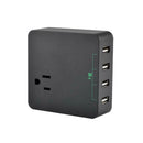 4 USB Ports Travel Phone Charging Station Socket AC Power Strip Charger US