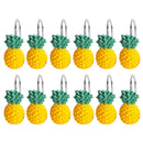 Set Of 12 Fruits Shape Yellow Shower Curtain Hooks  For Home Decor Bathroom