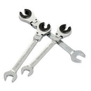 Tubing Ratchet Wrench Flexible Head Durable Alloy Steel Repair Tool 11mm