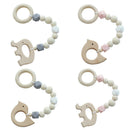 Ins Nordic Style Wooden Beads Ornament Kids Toys For Baby Elephant Shaped W