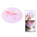 Pink Silicone Bowknot Knob Purple Watertight Cup Cap Cover Lid X5O3