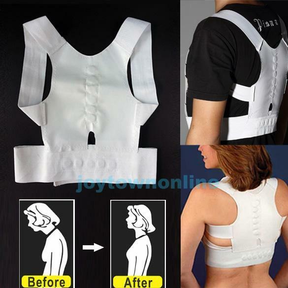 Magnetic Therapy Posture Corrector Back Shoulder Support Brace Belt Adjustable