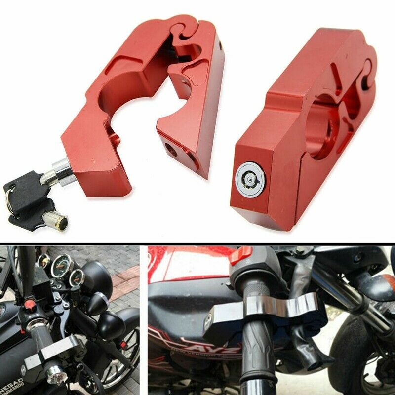 Motorcycle Lock - Universal Aluminum CNC Motorcycle Handle Throttle Grip Se N7R9