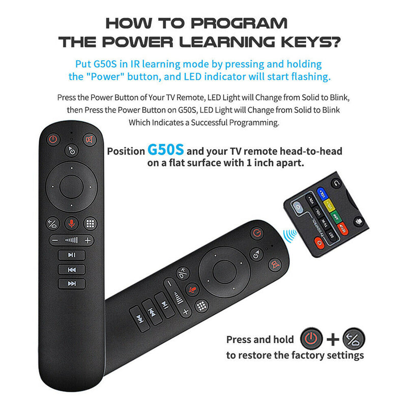 G50S 2.4GHz Wireless Voice Air Mouse Remote Control with Built-in Gyroscope
