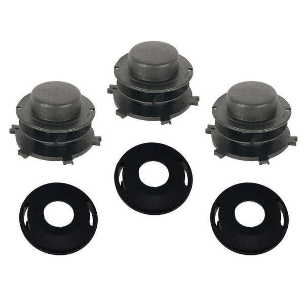 3x Head Cap Spool & Cover for Stihl 25-2 FS 55 80 83 85 90 100 110 120 130
