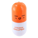 Ballpoint Boli Mini Micro Extensible Orange Blue Ink Design Capsule Portabl Q7F8