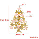 Crystal Rhinestone Enamel Tree Brooch Pin Wedding Party Christmas Gift