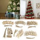 62x Wooden MDF Wood Craft Shapes Christmas Tree Hanging Decoration Ornament DIY