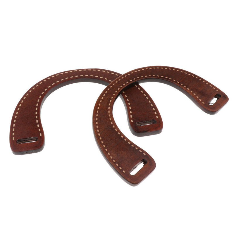 1 Pair Wooden U-shaped Handles Replacement for Handmade Bag Handbags Purse