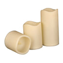 3x LED Candles Mood Night Candles Battery Powered Pillar Tea Light Candles