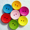 100pcs 2 Holes Round Wood Mixed Button Cloth Sewing Scrapbook DIY Crafts U8 X2X7