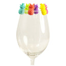 6PCS Silicone Wine Glass Marker pineapple Design Drink Charms Label Mark3C