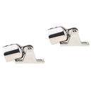 2pcs Polished Stainless Steel Eye End Deck Hinge Boat Bimini Top Fitting 1"