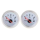 2x 52mm White Boat Auto Electrical Pointer Fuel Level