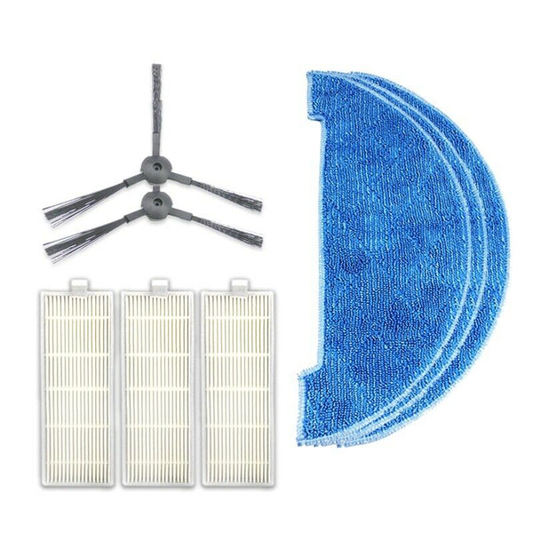 1 Set Robot Vacuum Cleaner Parts Fabric Mop+Side Brushes+Filter Net for Chu