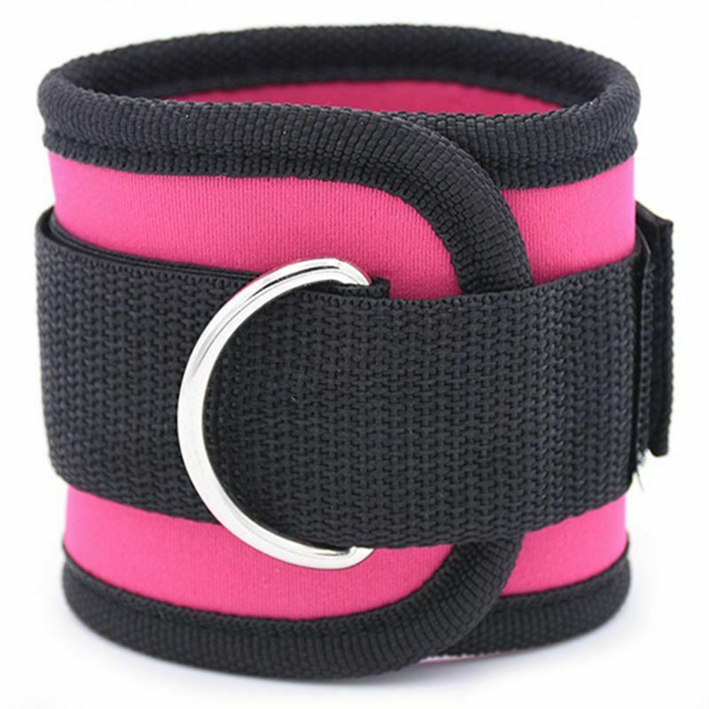 Adjustable D-Ring Ankle Strap Buckle Body Building Resistance Band Gym Mult V4N4