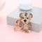 Shining Women Cute Tiger Elegant Rhinestones Keychain Rings Car Bag Pendant #gib