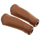 1 Pair Premium Mountain Bike Handlebar Leather Grips, 14cm x 5cm Handle Bar