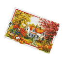 Autumn Landscape Pattern Stamped Cross Stitch Kit 11 Count Embroidry Cloth