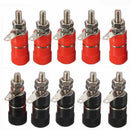 10 PCS Banana socket Binding Post Nut Banana plug jack connector Red + Black- OZ