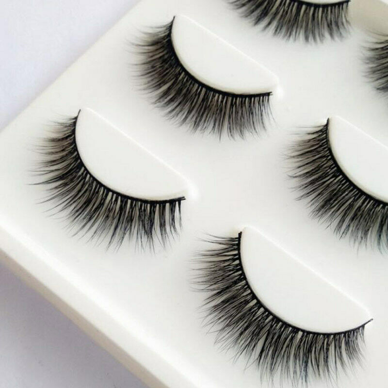 3Pairs Natural Sparse Cross Eye Lashes Extension Makeup Long False Eye CZV