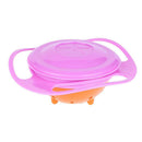 Novelty 360 Rotary Gyro Umbrella Spill-Proof Children Balance Bowl (Pink) A