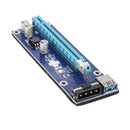 2pcs PCI Express Riser Card 1x To 16x USB3.0 4pin Cable for Bitcion Miner