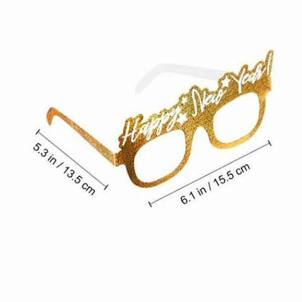 9PCS Happy New Year Party Favor Glasses Photobooth Props for Festival Suppli Hn