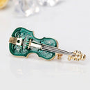 Musical Violin Brooches For Women Enamel Alloy Brooches Pins Girls Scarf Sw S8Z8
