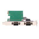 PCIe 2 Port Serial Expansion Card PCI-E to Converter Adapter for Desktop PC