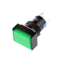2 X Green LED Illuminated Square Push Button DC 12V Momentary Switch