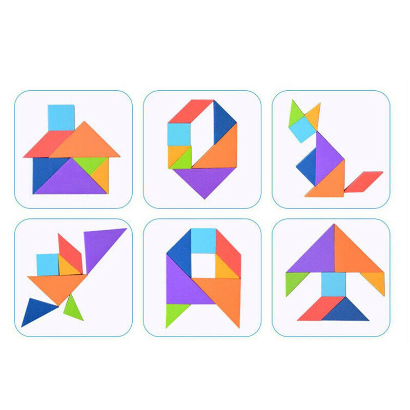 Magnetic Puzzle Tangram Game Learning Educational Drawing Board Games Wooden Hn
