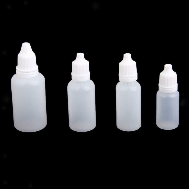 10pcs 10ml Empty Squeezable Eye Liquid Dropper Bottles Applicator Containers