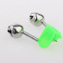 20Pcs Electronic Night Fishing Bite Alarm Twin Bells Light Alerter Ring Accs
