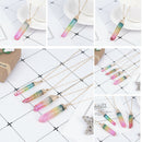 Irregular Rainbow Stone Natural Crystal Pendant Necklace Chakra Rock Quartz 1PC