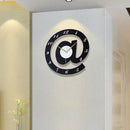 Design Wall Clock Sign Arobase Quartz Movement Silky Clocks Modern Decorati