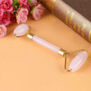Natural Quartz Crystal Carved Double-head Roller Face Cosmetic Neck Tool