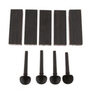 5pcs Ebony Violin Tuning Pegs Violin Making Materials
