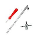 Metal Valve Stem Puller +Core Wrench Screwdriver 4 Way Tool for Car Bike Bicycle