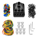 Soft Tattoo Grommets Nipples O-rings Ink Cups Caps 9 Holes Tattoo Pen Stand