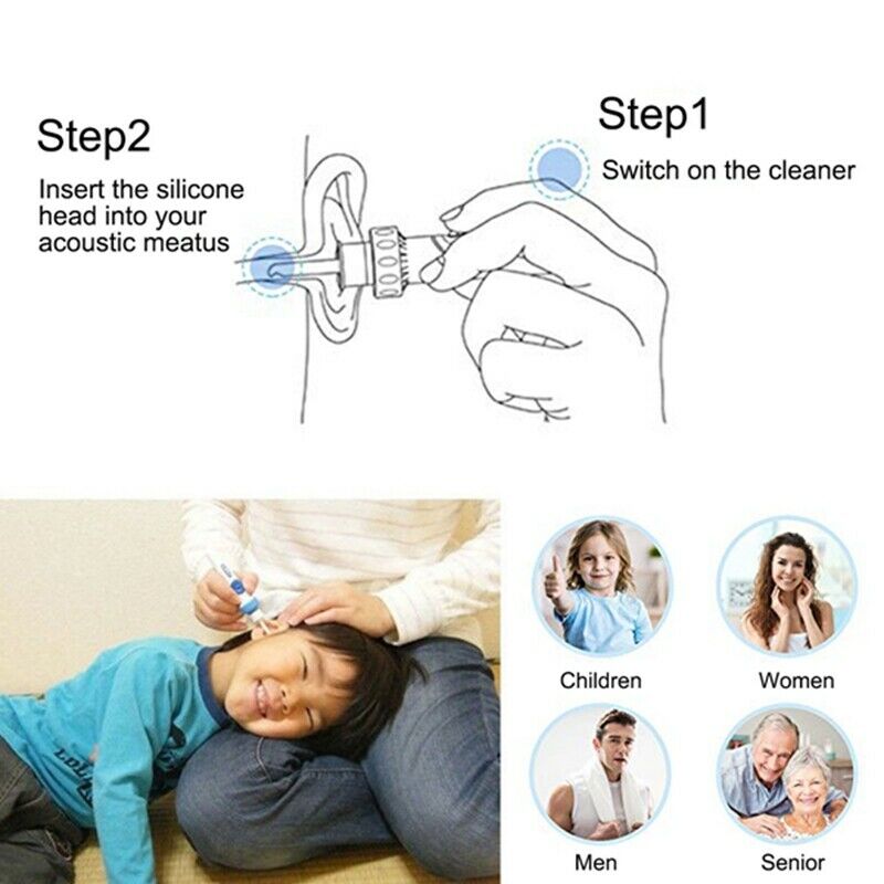 New Electric Pocket Ear Spoon Removal Suck Cleaner Earwax Ear Easy Safe Too L8O7