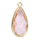 15 Crystal Glass Teardrop Pendant Beads Charms DIY Necklace Bracelet Earring