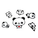 6 Sweet Pandas Embroidery Cloth Iron On Patch Sew Motif Applique KQ FT