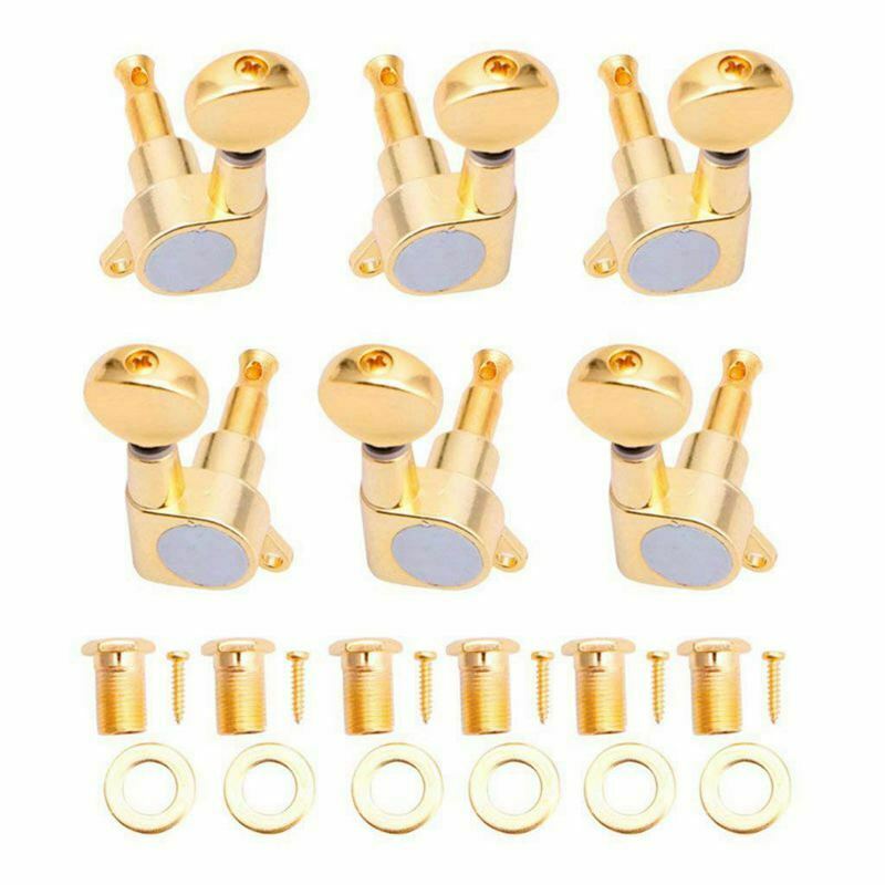 6 Guitar Tuning Pegs VERROUILLAGE Tuner Touches Guitar Strings Button 3L +