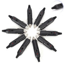 5Pcs/Set 12V Male Car Cigarette Lighter Socket Plug Connector + Fuse Red LED  LJ